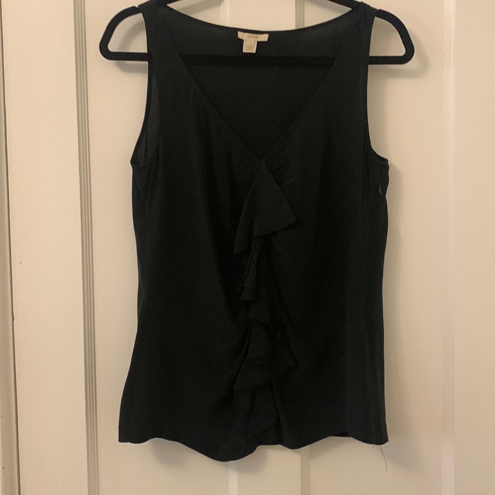 Black silk tank from J Crew